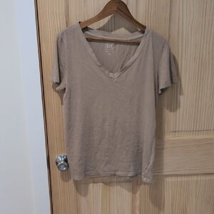 GAP Women's Short Sleeve Tan Tee